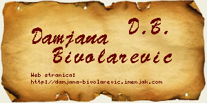 Damjana Bivolarević vizit kartica